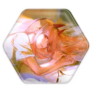 پیکسل شش ضلعی پاور انیمه مرد اره ای Chainsaw Man