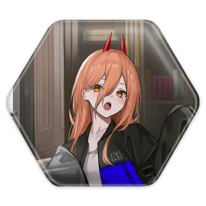 پیکسل شش ضلعی پاور انیمه مرد اره ای Chainsaw Man