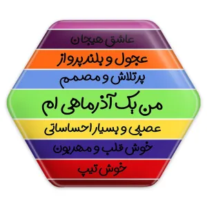 پیکسل شش ضلعی ماه تولد آذر