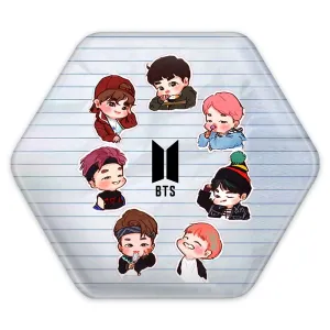 پیکسل شش ضلعی گروه بی تی اس BTS