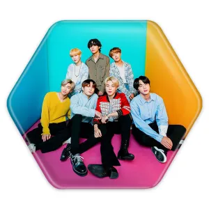 پیکسل شش ضلعی گروه بی تی اس BTS