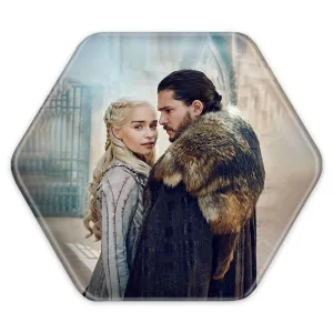 پیکسل شش ضلعی دنریس تارگرین و جان اسنو گیم اف ترونز Game of Thrones