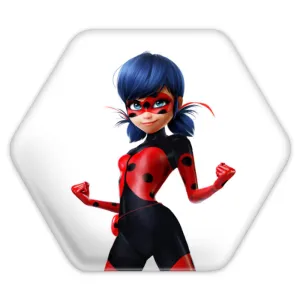 پیکسل شش ضلعی دختر کفشدوزکی