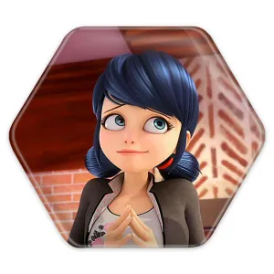 پیکسل شش ضلعی دختر کفشدوزکی