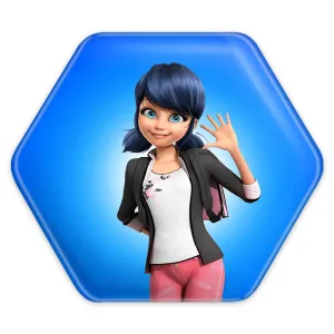 پیکسل شش ضلعی دختر کفشدوزکی