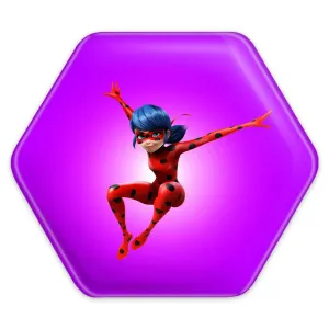 پیکسل شش ضلعی دختر کفشدوزکی