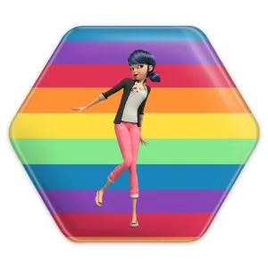 پیکسل شش ضلعی دختر کفشدوزکی