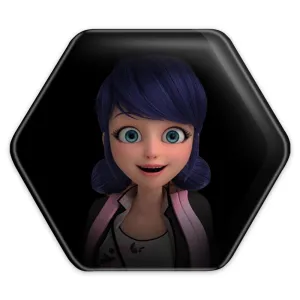 پیکسل شش ضلعی دختر کفشدوزکی