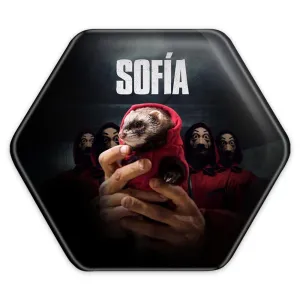 پیکسل شش ضلعی سوفیا سریال Money Heist