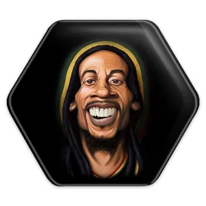 پیکسل شش ضلعی باب مارلی Bob Marley