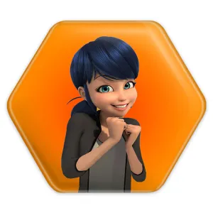 پیکسل شش ضلعی دختر کفشدوزکی