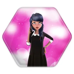 پیکسل شش ضلعی دختر کفشدوزکی