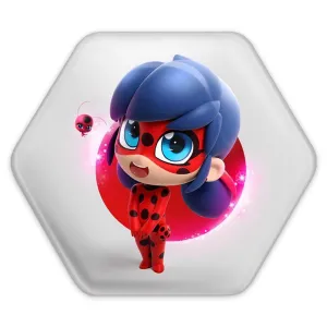 پیکسل شش ضلعی دختر کفشدوزکی