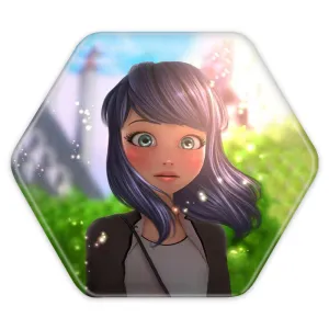 پیکسل شش ضلعی دختر کفشدوزکی