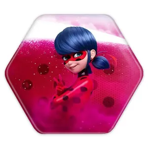 پیکسل شش ضلعی دختر کفشدوزکی