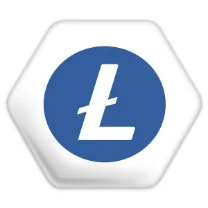 پیکسل شش ضلعی ارز دیجیتال لایت کوین