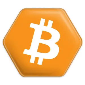 پیکسل شش ضلعی ارز دیجیتال بیت کوین