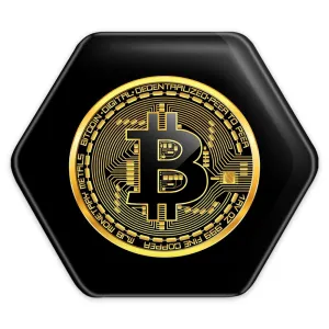 پیکسل شش ضلعی ارز دیجیتال بیت کوین