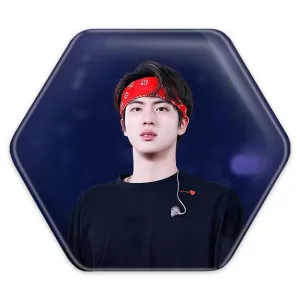 پیکسل شش ضلعی جین Jin گروه بی تی اس BTS