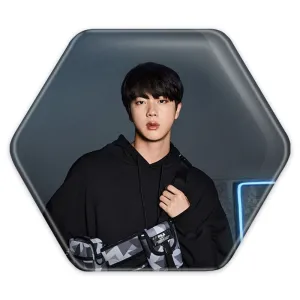 پیکسل شش ضلعی جین Jin گروه بی تی اس BTS