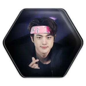 پیکسل شش ضلعی جین Jin گروه بی تی اس BTS