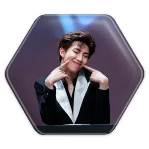 پیکسل شش ضلعی نامجون Namjoon گروه بی تی اس BTS