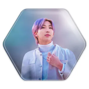 پیکسل شش ضلعی نامجون Namjoon گروه بی تی اس BTS