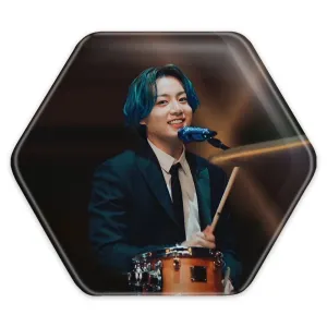 پیکسل شش ضلعی جونگ کوک Jungkook گروه بی تی اس BTS