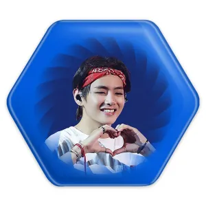 پیکسل شش ضلعی تهیونگ وی Teahyung گروه بی تی اس BTS
