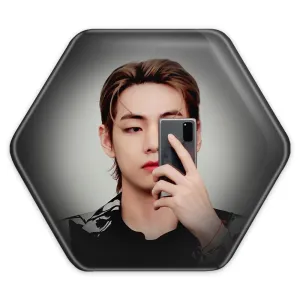 پیکسل شش ضلعی تهیونگ وی Teahyung گروه بی تی اس BTS