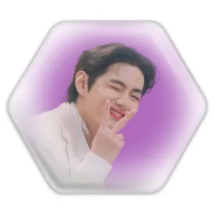 پیکسل شش ضلعی تهیونگ وی Teahyung گروه بی تی اس BTS