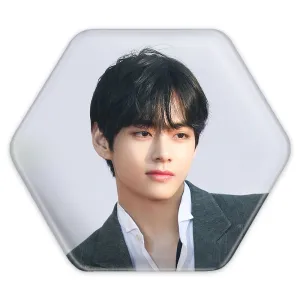 پیکسل شش ضلعی تهیونگ وی Teahyung گروه بی تی اس BTS