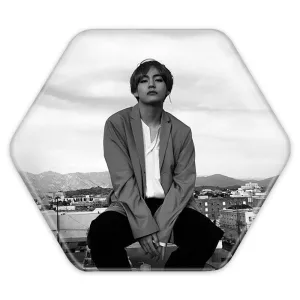 پیکسل شش ضلعی تهیونگ وی Teahyung گروه بی تی اس BTS
