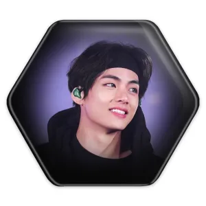 پیکسل شش ضلعی تهیونگ وی Teahyung گروه بی تی اس BTS