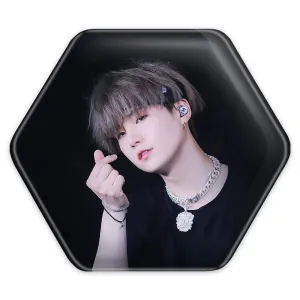 پیکسل شش ضلعی شوگا Suga گروه بی تی اس BTS