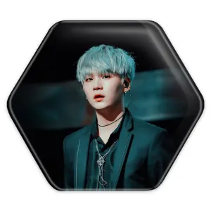 پیکسل شش ضلعی شوگا Suga گروه بی تی اس BTS