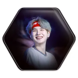 پیکسل شش ضلعی شوگا Suga گروه بی تی اس BTS