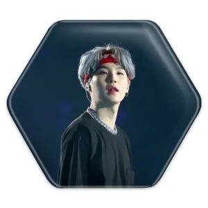 پیکسل شش ضلعی شوگا Suga گروه بی تی اس BTS