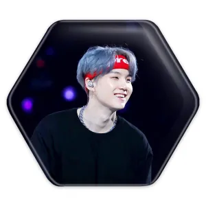 پیکسل شش ضلعی شوگا Suga گروه بی تی اس BTS