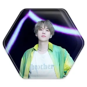 پیکسل شش ضلعی شوگا Suga گروه بی تی اس BTS