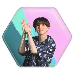 پیکسل شش ضلعی شوگا Suga گروه بی تی اس BTS