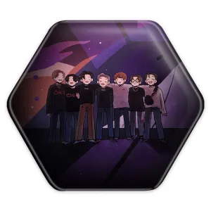 پیکسل شش ضلعی گروه بی تی اس BTS