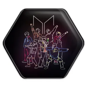 پیکسل شش ضلعی گروه بی تی اس BTS