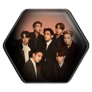 پیکسل شش ضلعی گروه بی تی اس BTS