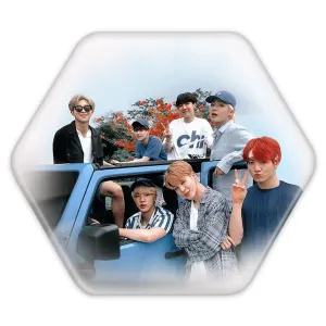 پیکسل شش ضلعی گروه بی تی اس BTS