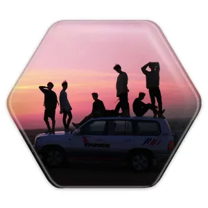 پیکسل شش ضلعی گروه بی تی اس BTS