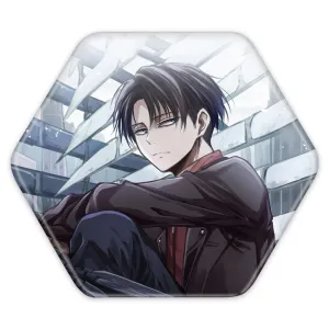 پیکسل شش ضلعی لیوای آکرمن انیمه اتک آن تایتان Attack on Titan