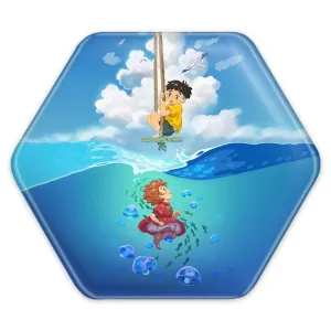 پیکسل شش ضلعی انیمه پونیو Ponyo