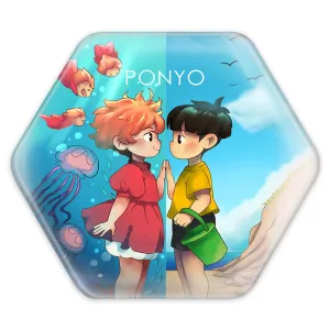 پیکسل شش ضلعی انیمه پونیو Ponyo