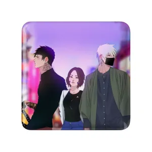 پیکسل مربعی کاکاشی و رین و اوبیتو انیمه ناروتو Naruto